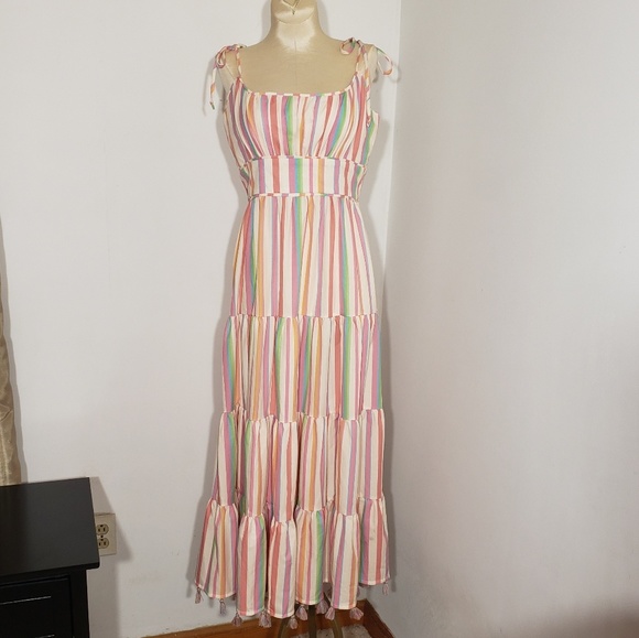 Chicwish Dresses & Skirts - Chic wish dress tie straps and back zip size M